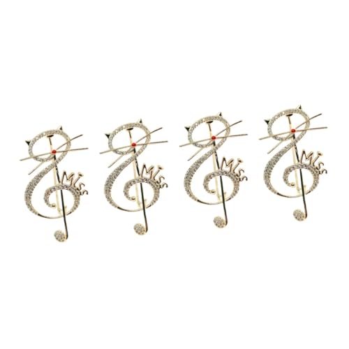 BESPORTBLE 4 Stück Musiknotenbrosche Brosche Pin Für Frauen Zirkonbrosche Brosche Katze Broschenclips Aus Zirkon Kleiderstift Damen Brosche Süße Tierbroschen Kupfer Golden BESPORTBLE 4 Stück Musiknotenbrosche Brosche Pin Für Frauen Zirkonbrosche Brosche Katze Broschenclips Aus Zirkon Kleiderstift Damen Brosche Süße Tierbroschen Kupfer Golden von BESPORTBLE