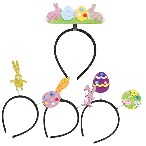 BESPORTBLE 4stücke Osterhaarband Für Mädchen Dekoratives Kostümhaarband Tragbares Stirnband Mädchenhaarband Für Party Schickes Cosplay-haarband Kompaktes Dekoratives Stirnband Haarband von BESPORTBLE
