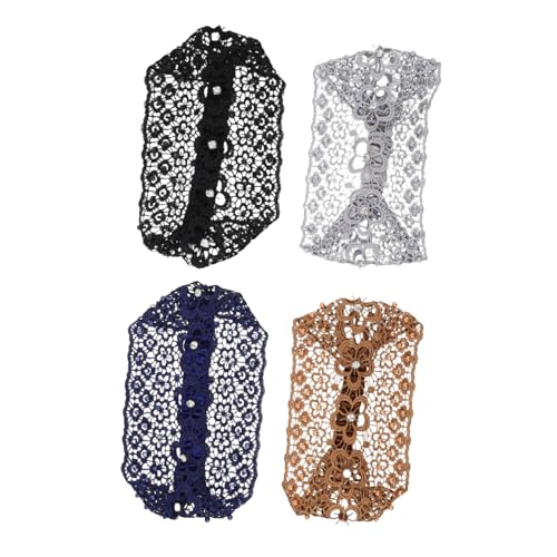 BESPORTBLE 4 Stück Perlenstirnband Nietenstirnband Haarzubehör -Kit für Frauen Lady Stirnband Strass verziertes Haarband Perlen-Stirnband für Damen Stirnbänder für Frauen Stoff von BESPORTBLE