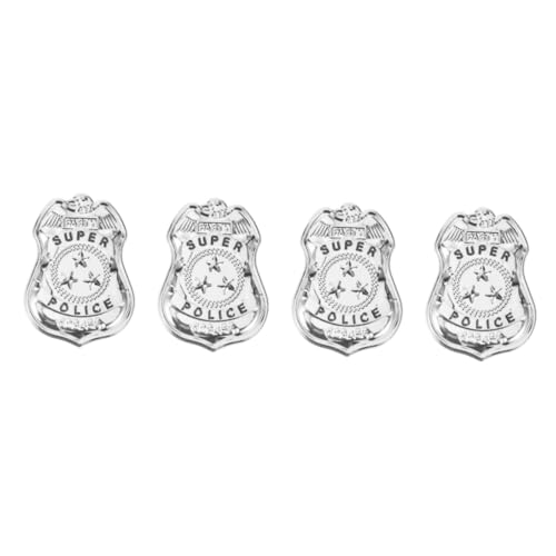 BESPORTBLE 4 Stück - Polizeibrosche Jubiläumsgeschenke Für Ihn Abzeichen Für Männer Modeschmuck Für Männer Dekoratives Abzeichen Kostümschmuck Metall von BESPORTBLE
