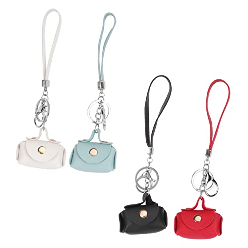 BESPORTBLE 4stücke Münzgeldbeutel Mini Aus Pu-Material Passend Für Kleingeld Und Lippenstifte Mit Knopfverschluss Für Reisen Shopping Und Partys von BESPORTBLE