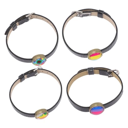 BESPORTBLE 4 Stück Regenbogen-Armband Gay-Pride-Armbänder Stolz Schmuck Regenbogen-Partybevorzugung Paare Armbänder Leder von BESPORTBLE
