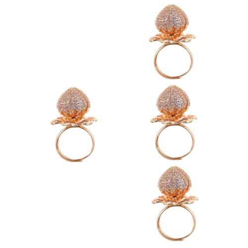 BESPORTBLE 4 Stück Rosenring frauen schmuck Einstellbarer offener Ring Ringschmuck Frauen Fingerring Schmuck Mode offener Ring Modering Haoshi Golden BESPORTBLE 4 Stück Rosenring frauen schmuck Einstellbarer offener Ring Ringschmuck Frauen Fingerring Schmuck Mode offener Ring Modering Haoshi Golden von BESPORTBLE