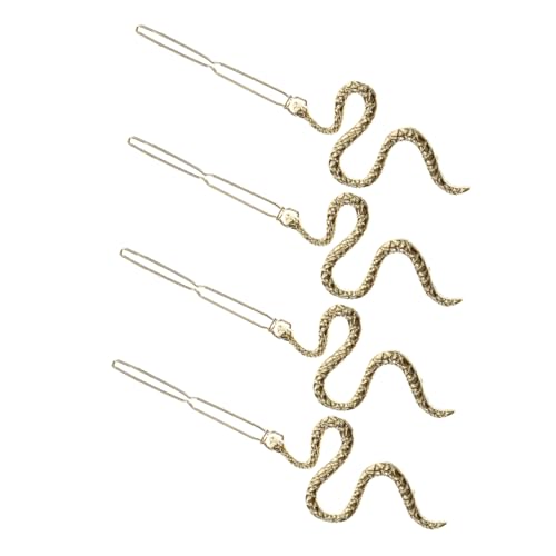 BESPORTBLE 4stücke S-förmige Schlangenhaarnadeln Aus Legierung Rutschfeste Haarspange Für Damen Dekorative Seitliche Haarspangen Für Verschiedene Anlässe von BESPORTBLE