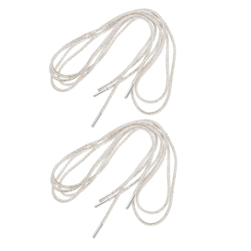 BESPORTBLE 4 Stück Strass Schnürsenkel Rund Glitzernde Schuhbänder Für Sneaker Stiefel Laufschuhe Hochwertige Baumwollkordeln Mit Funkelnden Kristallsteinen Für Hochzeit Party Alltag von BESPORTBLE