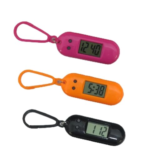 BESPORTBLE 4stücke Elektronische Taschenuhr Für Junge Mädchen Mit Schlüsselanhänger Bunte Uhren Aus Kunststoffmaterial Tragbar Und Einfach Zu Lesen Für Täglichen Gebrauch von BESPORTBLE