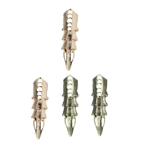 BESPORTBLE 4 Stück Teiliges Biegsame Knöchelringe aus Legierung in Gold und Antikbronze Kreative Fingerringe als Stylisches Accessoire für Damen und Trendbewusste Modefans von BESPORTBLE