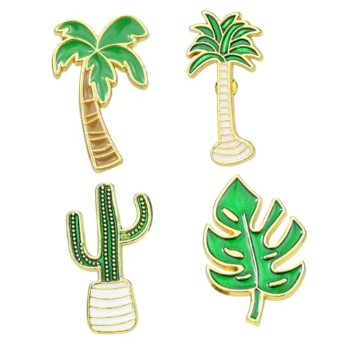 BESPORTBLE 4 Stück Teiliges Cartoon Broschen Damen Modische Baumblatt Anstecknadeln Eleganter Legierungs schmuck für Kleidung Taschen Hüte und Accessoires von BESPORTBLE