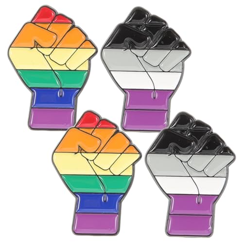 BESPORTBLE 4 Stück Teiliges Fäustlings Broschen Kreative Anstecknadeln für Kleidung Fäustlings Abzeichen für Taschen Rucksäcke Hüte Hochwertigem Legierungs Material für Persönliche von BESPORTBLE