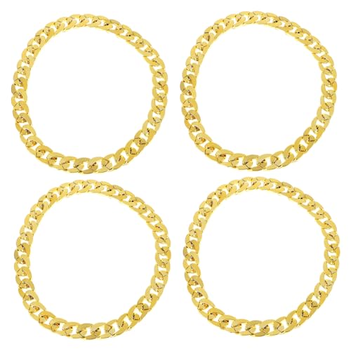 BESPORTBLE 4stücke Goldene Punk Ketten Dekorative Männliche Schmuck Einzigartige Hip-hop Stil Schmuck von BESPORTBLE
