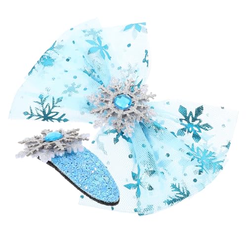 BESPORTBLE 4stücke Schneeflocken Haarnadeln Junge Mädchen Haar Zubehör Kopfbedeckungen Mädchen Haarspange Schneeflocke Haarnadel Haarschmuck von BESPORTBLE