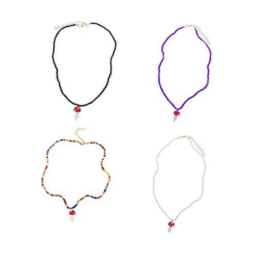 BESPORTBLE 4stücke Perlenkette Mit Pilz-anhänger Bunte Kinderkette in Verschiedenen Farben Leichter Harz-schmuck Geschenk Für Mädchen Und Frauen BESPORTBLE 4stücke Perlenkette Mit Pilz-anhänger Bunte Kinderkette in Verschiedenen Farben Leichter Harz-schmuck Geschenk Für Mädchen Und Frauen von BESPORTBLE