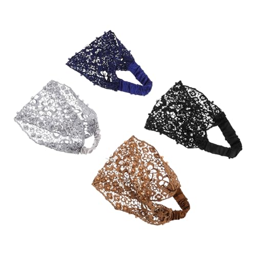 BESPORTBLE 4stücke Stirnbänder Für Damen Und Mädchen Mit Perlen Spitze Und Glitzer Vielseitige Haarbänder Für Hochzeiten Zusammenkünfte Und Formelle Anlässe von BESPORTBLE
