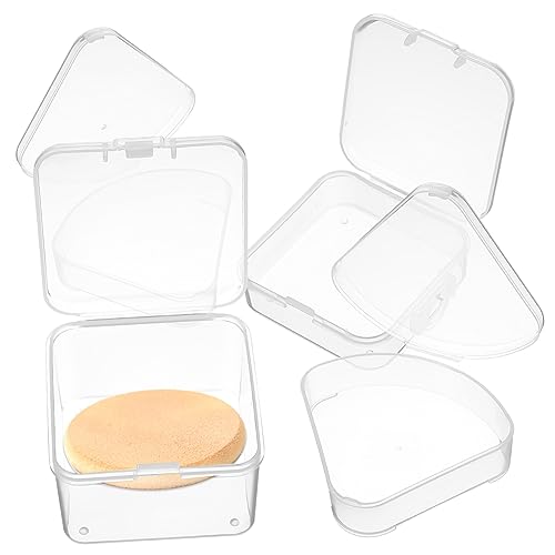 BESPORTBLE 4 Stück Teiliges Make Up Schwamm Aufbewahrungsset aus Robustem Tragbare Verschließbare Make Up Puff Boxen Platzsparend für Outdoor und Kosmetikzubehör für Frauen von BESPORTBLE