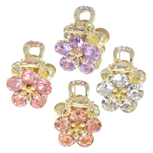 BESPORTBLE 4 Stück Teiliges Mini Haarklammer mit Funkelnden Strasssteinen Rutschfest Design Dekorative Haarspangen für Frauen Brautjungfern und Teens für Besondere Anlässe und Alltag von BESPORTBLE