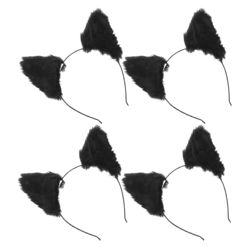BESPORTBLE 4 Stück Teiliges Plüsch Katzenohren Haarreifen Weiche Fuchsohren Haarband Bequem Stabil Vielseitig für Mädchen Cosplay Halloween Kostüm Party Accessoire von BESPORTBLE