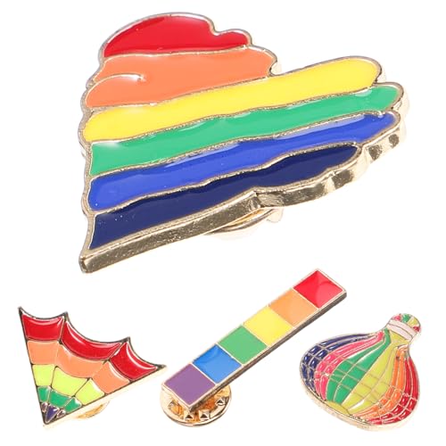 BESPORTBLE 4 Stück Teiliges Regenbogen Brosche Pins Hochwertigem Legierungsmaterial für Kleidung Taschen und Hüte für Partys und Feiertage BESPORTBLE 4 Stück Teiliges Regenbogen Brosche Pins Hochwertigem Legierungsmaterial für Kleidung Taschen und Hüte für Partys und Feiertage von BESPORTBLE