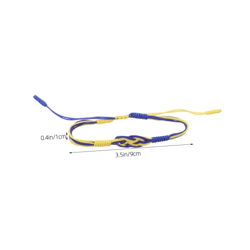 BESPORTBLE 4stücke Buntes Geflochtenes Armband Handgefertigtes Ukrainisches Armband Gewebtes Faserarmband Geflochtenes Handgeflochtenes Für Frauen Und Männer Sportfan-souvenir Besonderes von BESPORTBLE
