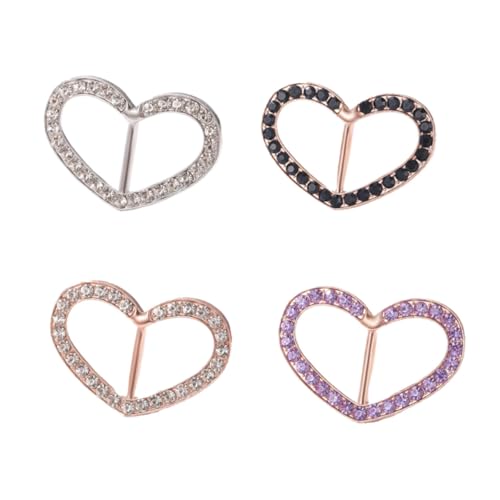 BESPORTBLE 4 Stück Teiliges T Shirt Clips aus Robustem Metall Vielseitige Seidenschal Ringe für Dekoration von Shirt Tanktop und Schals Farblich Sortiert Langlebig und Zufällige Farbe von BESPORTBLE