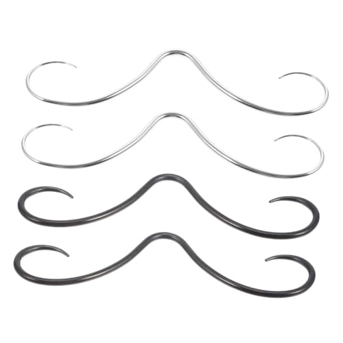 BESPORTBLE 4 Stück Teiliges Unisex Septum Nasenring aus Langlebigem mit Einzigartigem Schnurrbart Design Verstellbar Modisches Nasenpiercing Schmuck für Damen und Herren von BESPORTBLE