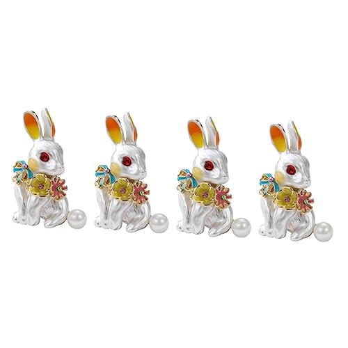 BESPORTBLE 4 Stück Vintage Häschen Brosche Kreative Kaninchen Anstecknadel für Kleidung Niedliches Bunny Design Perfektes Accessoire für Festivals Geburtstage Ostern Besondere Anlässe von BESPORTBLE