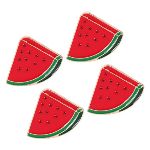 BESPORTBLE 4 Stück Wassermelonen Anstecknadeln Cartoon Brosche Hawaii Broschen Cartoon Taschen Brosche Wassermelone Süße Brosche Geburtstags Anstecknadel Wassermelonen Form Brosche von BESPORTBLE