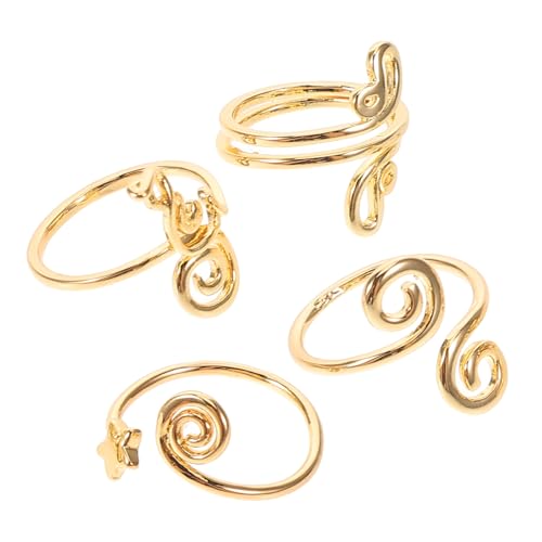 BESPORTBLE 4 Stück Zehenring -set Schmuck Zehenringe Verstellbar Spiralring Damen Zehenring Verstellbare Zehenringe Für Damen Zehenschmuck Metall Ring Boho-zehenringe Fußringe Golden Messing BESPORTBLE 4 Stück Zehenring -set Schmuck Zehenringe Verstellbar Spiralring Damen Zehenring Verstellbare Zehenringe Für Damen Zehenschmuck Metall Ring Boho-zehenringe Fußringe Golden Messing von BESPORTBLE