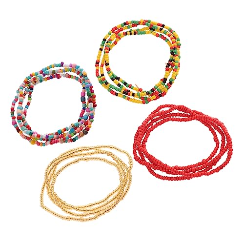 BESPORTBLE 4 Stücke Teiliges Stilvolle Strand Bauchkette Glasperlen für Frauen Verstellbare Bikini Kette für Einen Attraktiven Look Am Strand für Badeanzüge Tankinis BESPORTBLE 4 Stücke Teiliges Stilvolle Strand Bauchkette Glasperlen für Frauen Verstellbare Bikini Kette für Einen Attraktiven Look Am Strand für Badeanzüge Tankinis von BESPORTBLE
