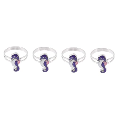 BESPORTBLE 4 Stücke Temperatur Verfärbt Ring Ringe Ornamente Für Die Ring Stimmung Schmuck Zink Legierung von BESPORTBLE