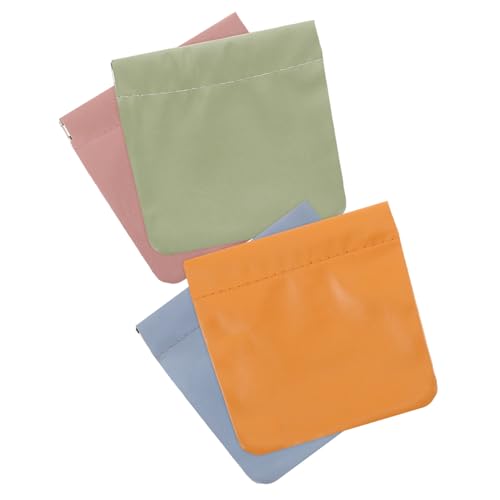BESPORTBLE 4 Stücke Tragbare Geldbörse Lippenstift Tasche Geldbörse Für Münzbeutel Tragbare Mini-Lippenstift-Aufbewahrungstasche Lippenstift Aufbewahrung Kleines Münztäschchen Pu-Leder von BESPORTBLE
