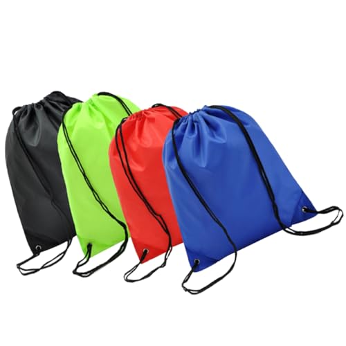 BESPORTBLE 4 Stücke wasserdichte Zugbeutel Strapazierfähige Rucksäcke für Schule Reisen Camping Sport Freizeit Vielseitige Aufbewahrungstaschen Zufälligen Farben Zufällige von BESPORTBLE