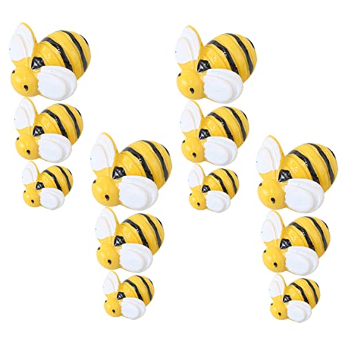 BESPORTBLE 40 Kleine Bienenfiguren Zum Basteln Verzierungen Bienenfiguren Charms Kleine Bienen Bienenzubehör Scrapbook Bienendekorationen DIY Kranz Bienenzubehör von BESPORTBLE