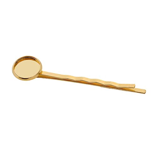 BESPORTBLE 40 Stück DIY Haarspangen Runde Kupfer Basis Haarklammern für Cabochon Frauen Haarschmuck Accessoires Farblich Sortiert Zufällige Farbe von BESPORTBLE