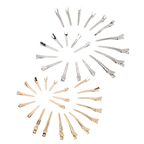 BESPORTBLE 40 Stück Metall Haarclips Entenschnabel Haarklammern für Haarstyling Große Goldene Mittelgroße Goldene Große Silberne Mittelgroße Silberne für Damen Friseure von BESPORTBLE
