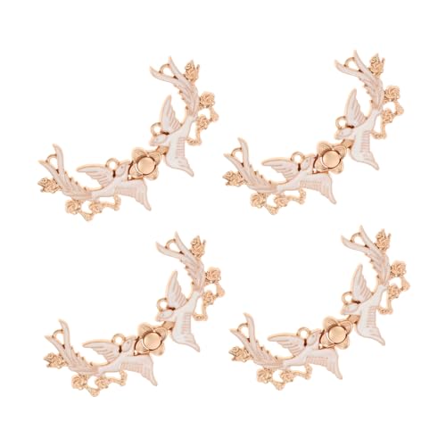 BESPORTBLE 4paare Metall Cape Clip Retro Schal Brosche Clip Cardigan Verschluss Pullover Swirl Mantel Strickjacke von BESPORTBLE