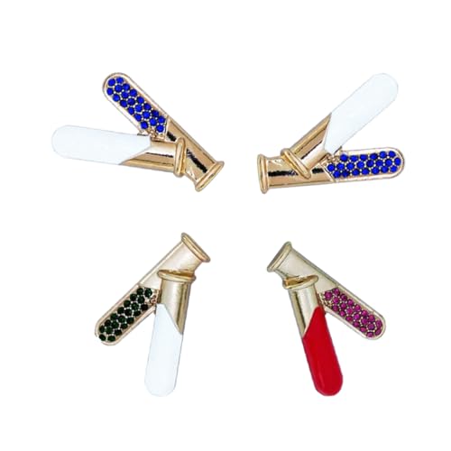 BESPORTBLE 4Stücke Becher Revers Brosche aus Legierung Wissenschaftler Abzeichen Chemiebecher Design Einzigartige Geschenkidee für Valentinstag und Weihnachten Langlebig von BESPORTBLE