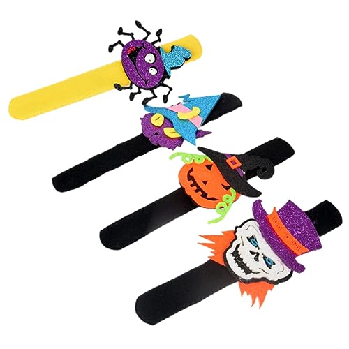 BESPORTBLE 4stücke Halloween Schlagarmbänder Für Junge Mädchen Slap Bands in Großer Auswahl Für Party Requisiten Für Bankette Und Geburtstage von BESPORTBLE