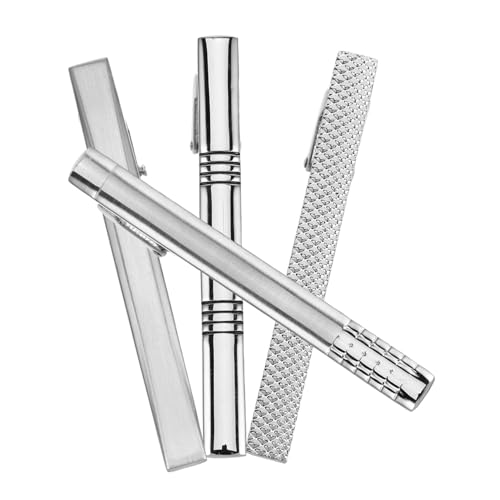 BESPORTBLE 4stücke Teiliges Set Krawattenklammern Für Herren Aus Metall Passend Für Geschäftliche Und Formelle Krawatten Krawattenhalter Und Hemdkragenklammern von BESPORTBLE