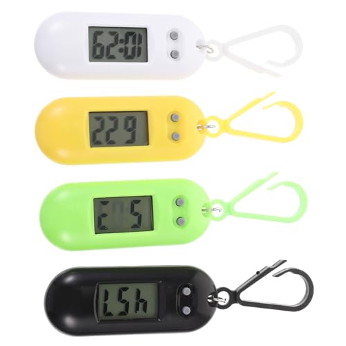 BESPORTBLE 4Stücke LED Prüfungsuhren Schlüsselanhänger Clip Taschenuhren Zufälligen Farben Für Prüfungen Als Lustige Accessoires von BESPORTBLE