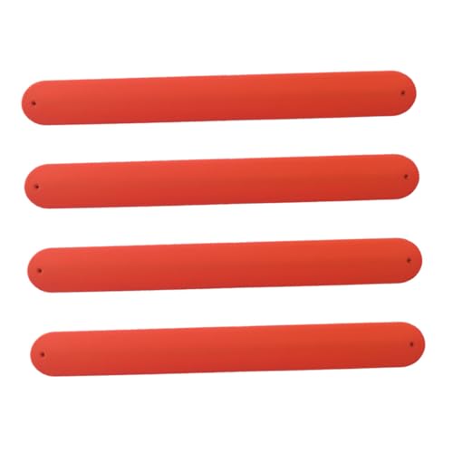 BESPORTBLE 4Stücke Slap Armbänder Aus Silikon Farbige DIY Schnapparmbänder Für Partys Und Feiern Als Partygeschenke Und Mitgebsel Rote Farbausführung von BESPORTBLE
