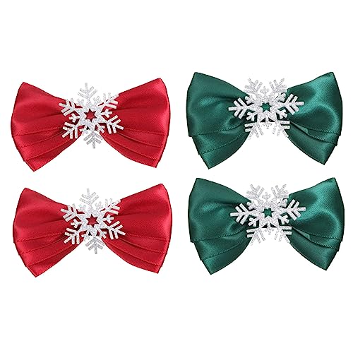 BESPORTBLE 4stücke Schneeflocken Haarclips Weihnachts Haarband Junge Mädchen Haaraccessoires Haarbänder Für Pferdeschwanzfrisuren Zöpfe Locken von BESPORTBLE