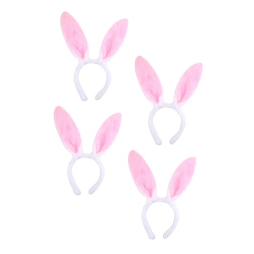 BESPORTBLE 4stücke Kaninchen Ohren Stirnband Aus Plüsch Ostern Haarband Mit Hasenmotiv Bequemer Kopfschmuck Für Mädchen von BESPORTBLE