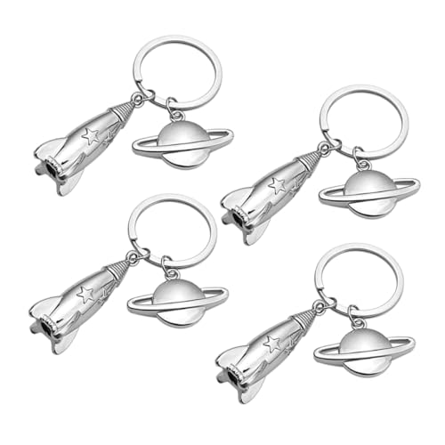 BESPORTBLE 4stücke Raketen-schlüsselanhänger Planeten-schlüsselanhänger Hängedeko Schlüsselornament Raketenmotiv Schlüsselanhänger Mit Roboter-schlüsselanhänger Raketendekoration Dekorative s von BESPORTBLE