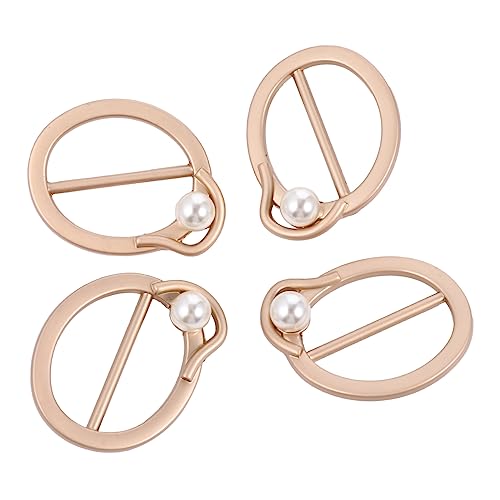 BESPORTBLE 4stücke Stilvoller Schalschnallen Retro-schalspangen Modische Halsschmuck-clips Exquisiter Schmuck Für Outfits Goldfarben von BESPORTBLE