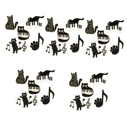 BESPORTBLE 5 Sätze Ansteckbrosche Thematisiert Musical Katzen Brosche Katzenstift Dekorative Broschennadel Katzen-pinnnadeln Katze Stifte Süße Nadel Kleidung Legierung Schwarz 5 Stück * 5 von BESPORTBLE