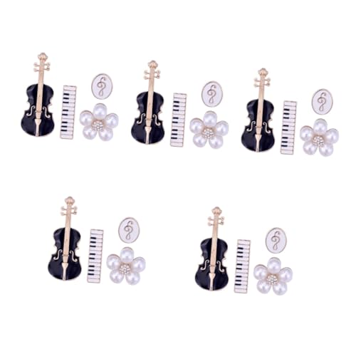 BESPORTBLE 5 Sätze Broschen Für Frauen Violin Anstecknadel Musikalisches Instrument Für Festlichkeiten Stilvolle Kleidung Accessoires Für Musikliebhaber 4 Stück * 5 von BESPORTBLE