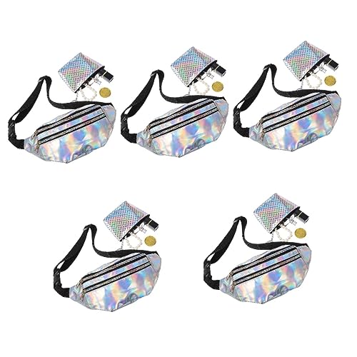 BESPORTBLE 5 Sätze Damen Bauchtasche mit Verstellbarem Gürtel Reißfest Münztasche für Sport Reisen Festivals Freizeitaktivitäten Modisches Design Schimmernden Farben BESPORTBLE 5 Sätze Damen Bauchtasche mit Verstellbarem Gürtel Reißfest Münztasche für Sport Reisen Festivals Freizeitaktivitäten Modisches Design Schimmernden Farben von BESPORTBLE