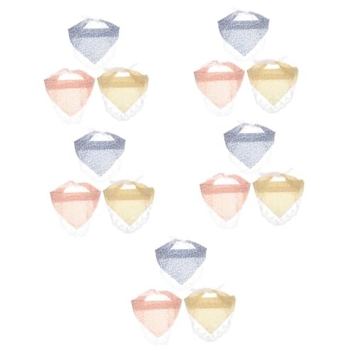 BESPORTBLE 5 Sätze Dreieckige Haarschals Mit Spitzenverzierung Für Frauen Haarbandanas Leicht Atmungsaktiv Für Fotoshootings Feiern 3 Stücke * 5 von BESPORTBLE