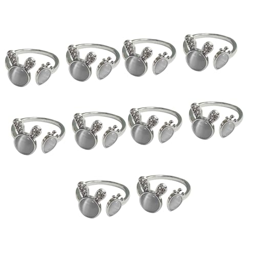 BESPORTBLE 5 Sätze Frauen Ring Mit Kaninchen Verstellbarer Finger Schmuck Für Damen Kreatives Finger Für Tägliches 2 Stück * 5 von BESPORTBLE