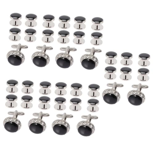 BESPORTBLE 5 Sätze Herren Manschettenknöpfe Mit Zirkonia Teiliges Für Anzüge Smoking Für Hochzeiten Weihnachten Valentinstag Stilvolle Accessoires Für Männer 8 Stücke * 5 von BESPORTBLE